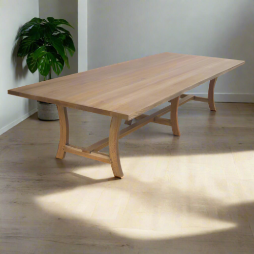 Solo block oak kansas leg table 3000mm x 1100mm